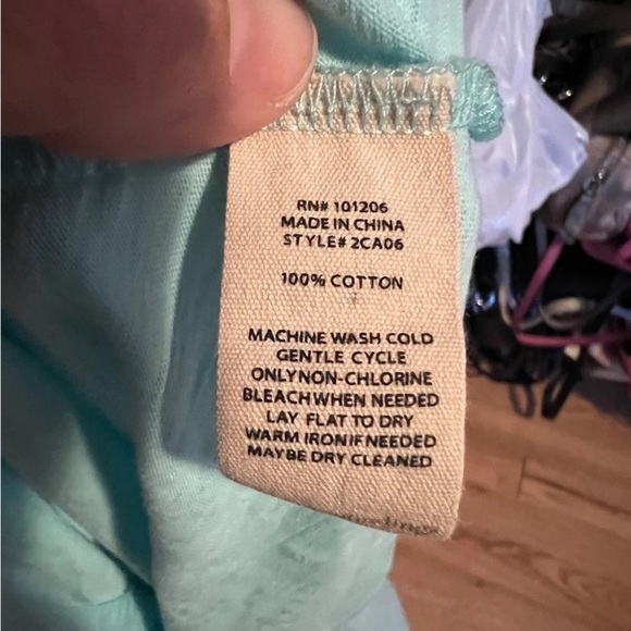 Soft Surroundings Mint Green Sleeveless Collared Button Down Lightweight Blouse - Picture 9 of 9